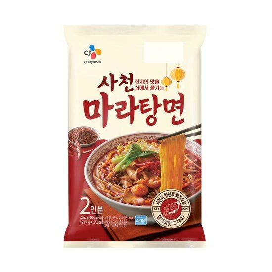 CJ NOODLE WITH SICHUAN STYLE MARA SOUP 434G