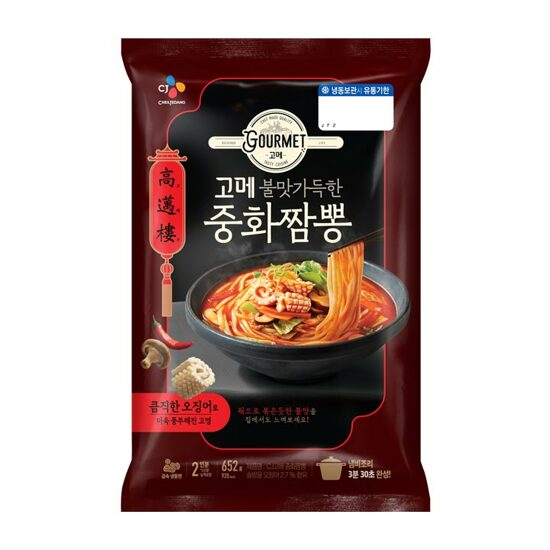 CJ NOODLES CHINESE STYLE WITH VEGEABLE&SEAFOOD 652G1