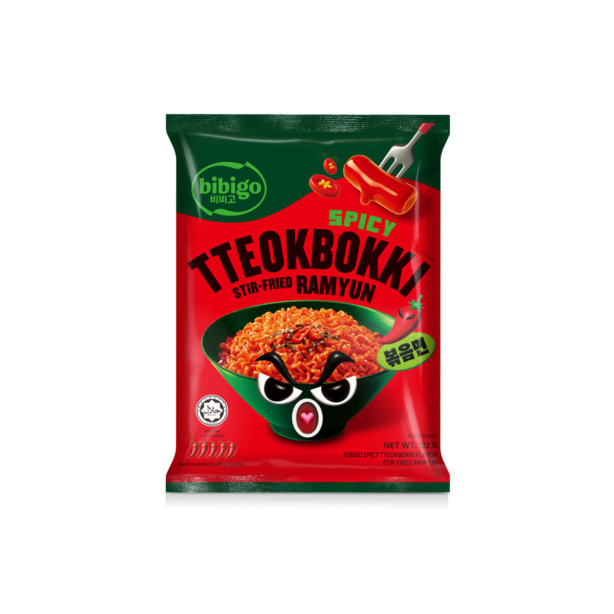 bibigo Ramyun Spicy Tteokbokki(122g*4)