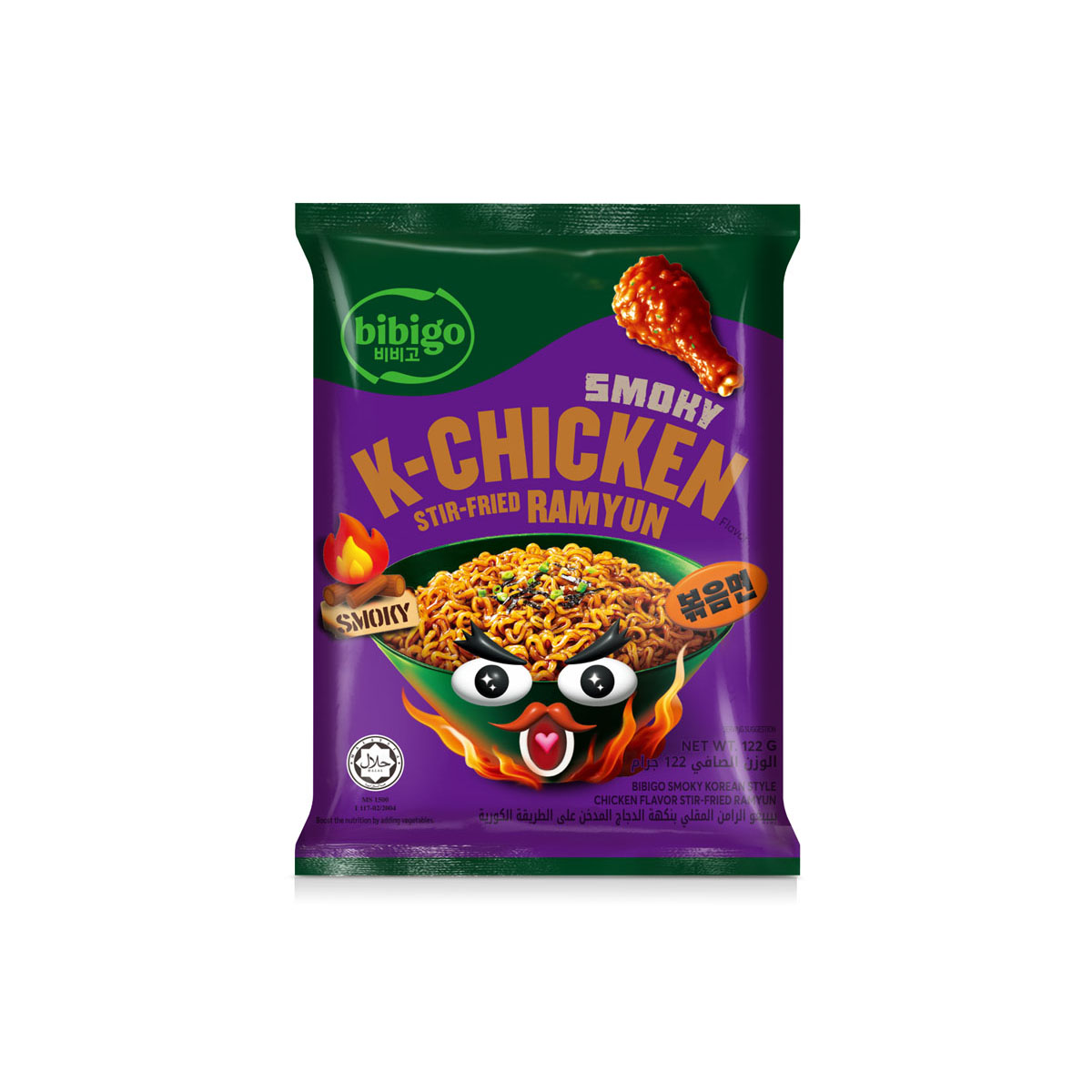 bibigo Ramyun Smoky K-chicken(122g*4)